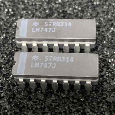 NSC LM747J ICs (LOT OF 2)