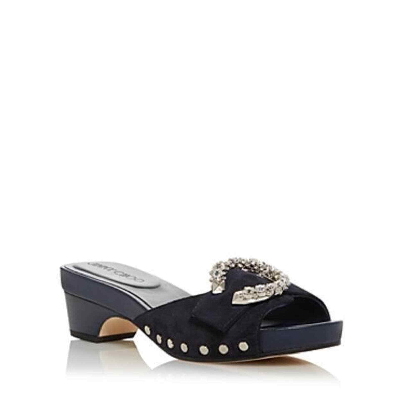 

Женские шлепанцы Jimmy Choo Arlia 45 Темно-синие кристаллы 36,5 евро США 6,5, Синий