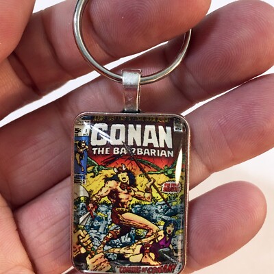 Conan #1 Cover Key Ring or Necklace 1st Conan Comic Book Jewelry Windsor-Smith