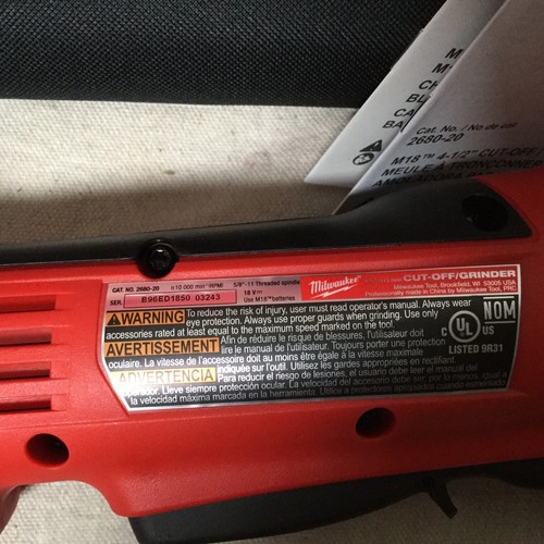 Milwaukee 2680-22 M18 18V Lithium-Ion 4-1/2