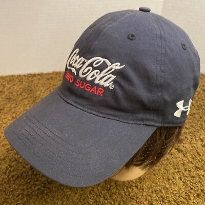 Coca Cola Zero SUGAR Baseball Hat Under Armour RARE Coke Embroidered Black EUC