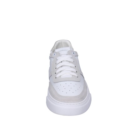 Pre-owned Baldinini Herren Schuhe  44 Eu Sneakers Weiss Leder Wildlede Bf341-44