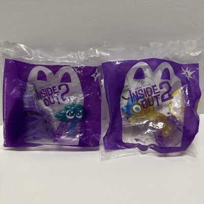 McDonalds Happy Meal Toy - Inside Out 2 Disney Pixar Lot of 2 - Joy  #1 Envy #7