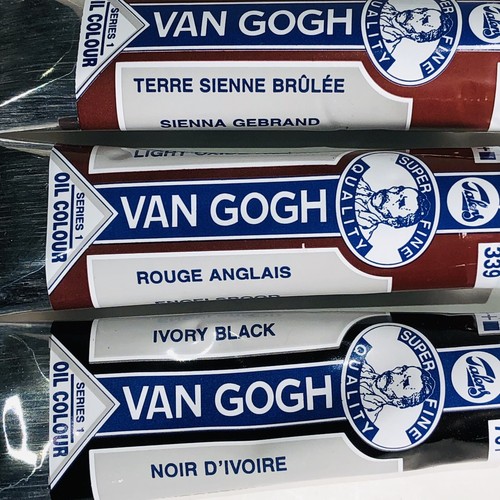 Lot 9 Tubes Of 40ml Van Gogh Oil Paint