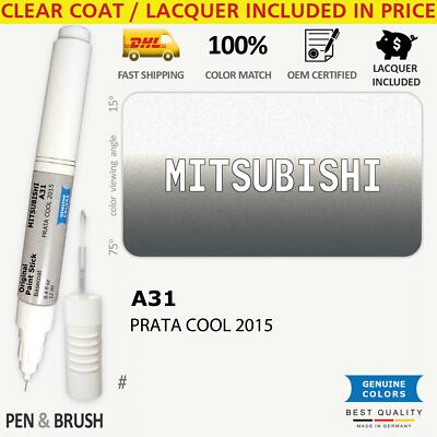 A31 Touch Up Paint for Mitsubishi White # PRATA COOL 2015 Pen Stick Scratch Chip