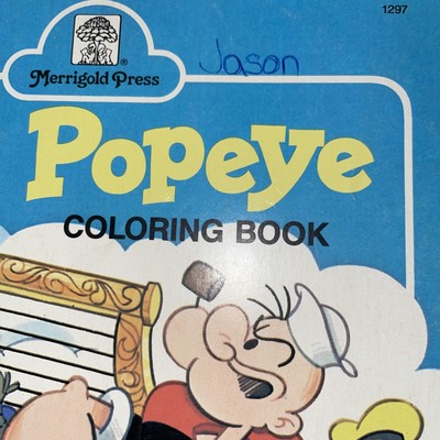 Vintage POPEYE Sailor Coloring Book 1982 Merrigold Press See Pics