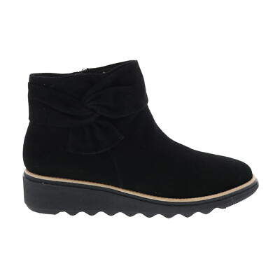 

Clarks Sharon Salon 26147372 Женские черные замшевые ботильоны и ботильоны, Черный, Clarks Sharon Salon