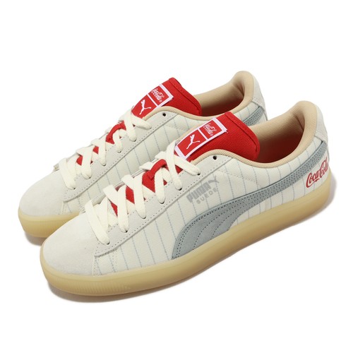 

Мужская повседневная обувь унисекс Puma Coca-Cola x Suede Slate Pinstripes цвета слоновой кости 387049-01, Цвет слоновой кости, Suede Coca Cola