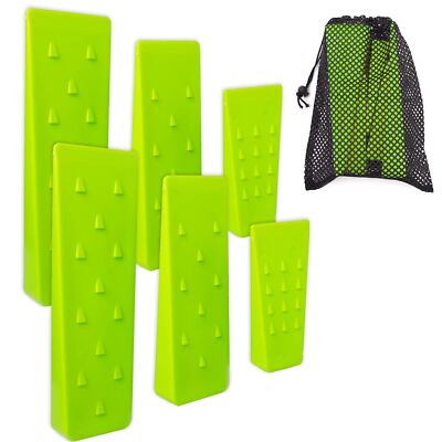 6 Pack Tree Felling Wedges with Spikes for Safe Tree Cutting   2 Each of 10'',...