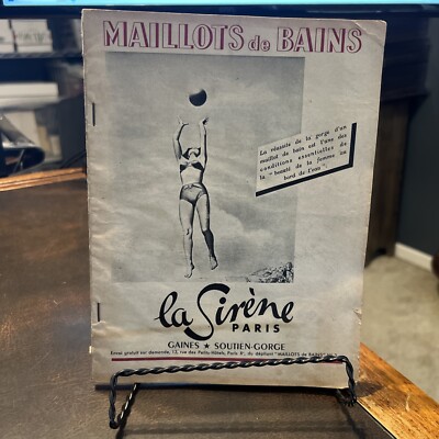 Vtg French La Sirene Paris Maillots De Bains Magazine 