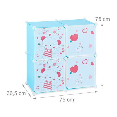 Kinderzimmer Spielregal Kinderregal Steckschrank Spielzeug Aufbewahrung Kommode