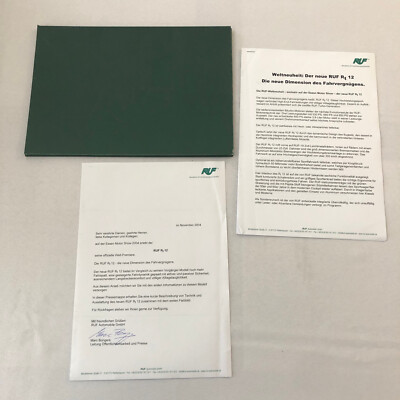RUF RT12 RT 12 Porsche 997 911 Car Press Kit Folder 2004 2005 German Text