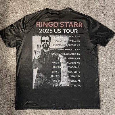 Ringo Starr band 2025 Tour Signature 3D T Shirt Full Size S
