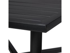 Gartentisch wetterfest Balkontisch schwarz Terrassentisch Stahltisch