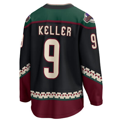 Men's Fanatics Clayton Keller Black Arizona Coyotes Home Breakaway Jersey