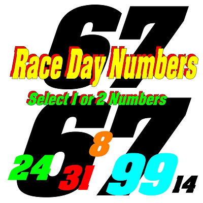 Off Road - Stock Car - X-Car - Demolition Derby - Outlaw- Race Day Numbers
