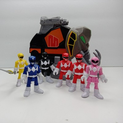 Imaginext Power Rangers Lot of 6 Mastadon Blue Black Pink Yellow Red Rangers