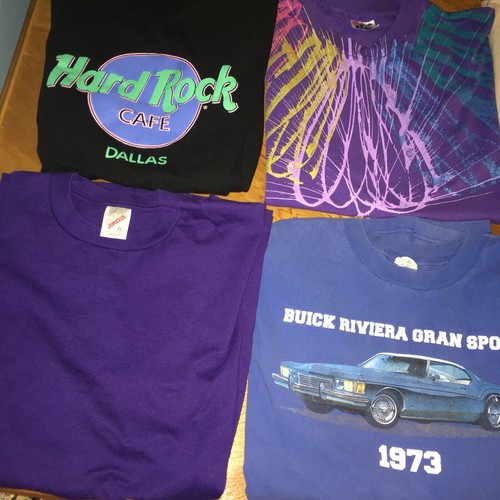 Lot Of 6 Vintage T Shirts Size XL Redwings Buick Riviera Hard Rock Cafe Dallas