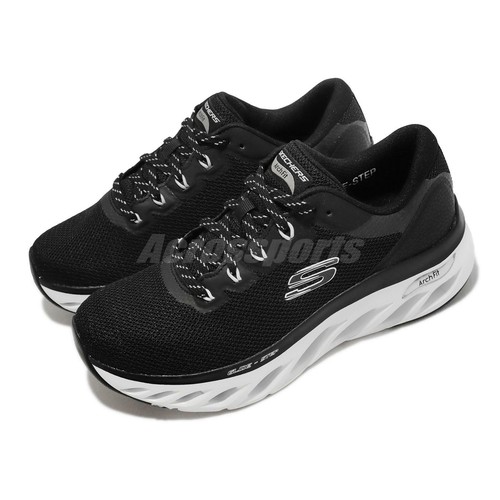 Skechers Arch Fit Glide-Step-Highlighter Black White Women Running 149871-BKW