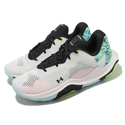 

Мужские баскетбольные кроссовки Under Armour Spawn 4 Print White Green 3025345-102, Белый, Spawn 4 Print