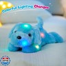 WEWILL 18'' Light up Puppy Stuffed Animal Creative Night Light Lovely LED Dog Glow Soft Plush Toy Gifts for Kids on Christmas Birthday Valentines Festivals, Blue