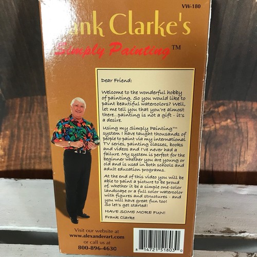 Frank Clarke's Simply Painting Paint Box Video VHS