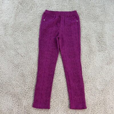 Flapdoodles Girls Leggings S 6/6X Pink Stretch Animal Print  Bling NWT