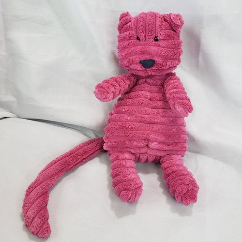 Jellycat Cordy Roy Pink Cat Plush Stuffed Toy 10 Inch Ribbed Long Tail