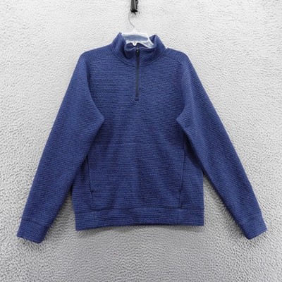 VRST Mens Blue Textured Quarter Zip Pullover Sweatshirt Size Small NEW $78