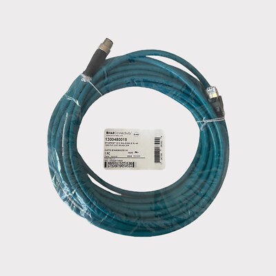 Molex 1300480015 Ethernet M12 Male/Male to RJ45 10M PVC CORDSET Cat 5E #24