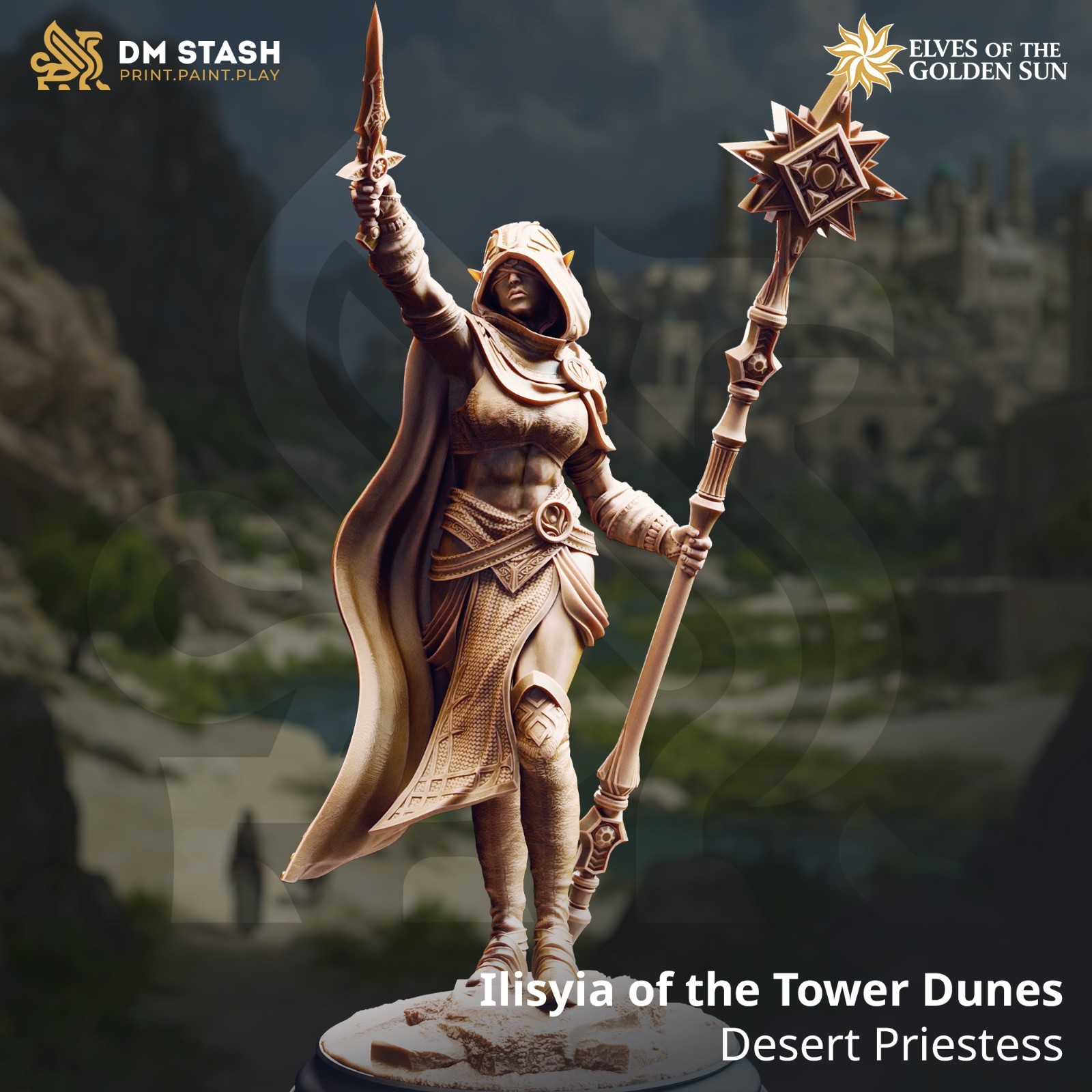 Dungeons & Dragons Elf Cleric Sorcerer Miniature - TTRPG DnD RPG Wargames