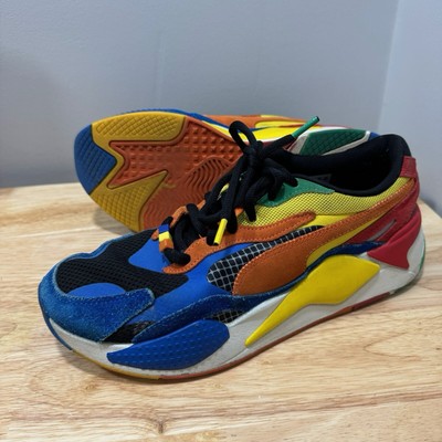 PUMA RS X3 RUBIKS 37342801 Shoes Sneakers Blue High Risk Red RSX3 Mens 10