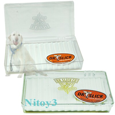 Dr. Slick Logo Fly Box w/Foam Insert - Shatter Proof Size: 8.5x4.5x1.5 