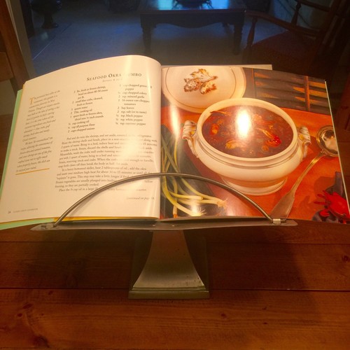 Cookbook Holder Stainless Steel Pedestal Vintage Commercial Quality