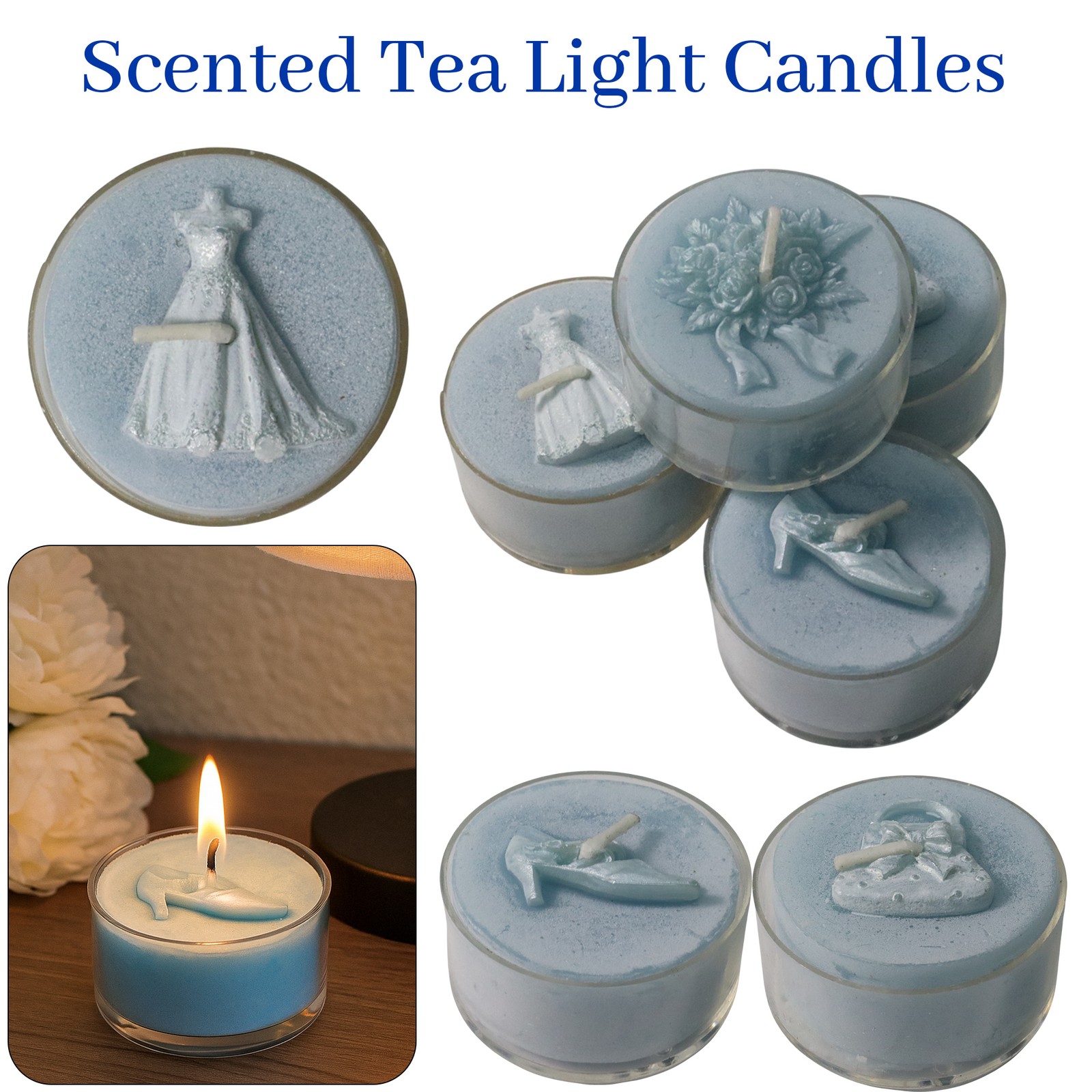 Night Light 2-4 Hour Long Burn Tea Lights Candles Scented Tealights Holders