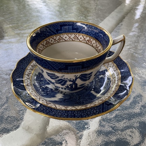 Booths Real Old Willow with Gold Trim A8025 Blue Willow Cup