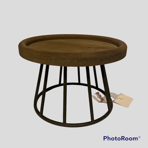 Rustic Farmhouse Riser Candle Holder Platform Tray Wood & Metal