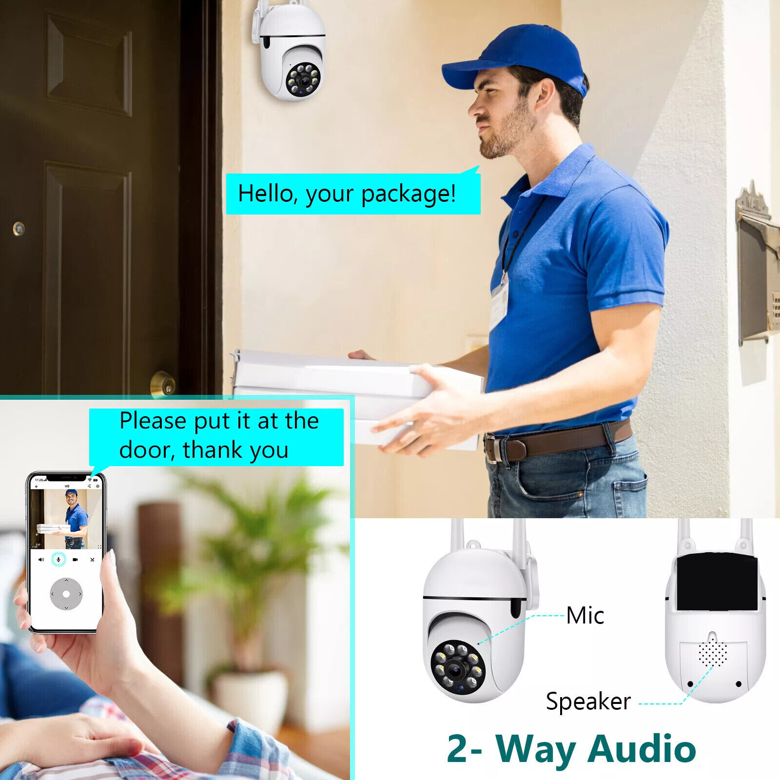 4 x Wireless 5G WiFi Security Camera System Smart outdoor Night Vision Cam 1080P