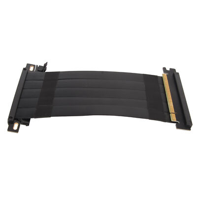 (Black) PCIe 4.0 X16 Riser Cable High Speed Flexible Double Sided 180° BEA