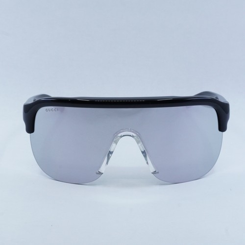 Pre-owned Gucci Gg1645s 003 Black/multilayer Silver Mirror 99-1-125 Sunglasses