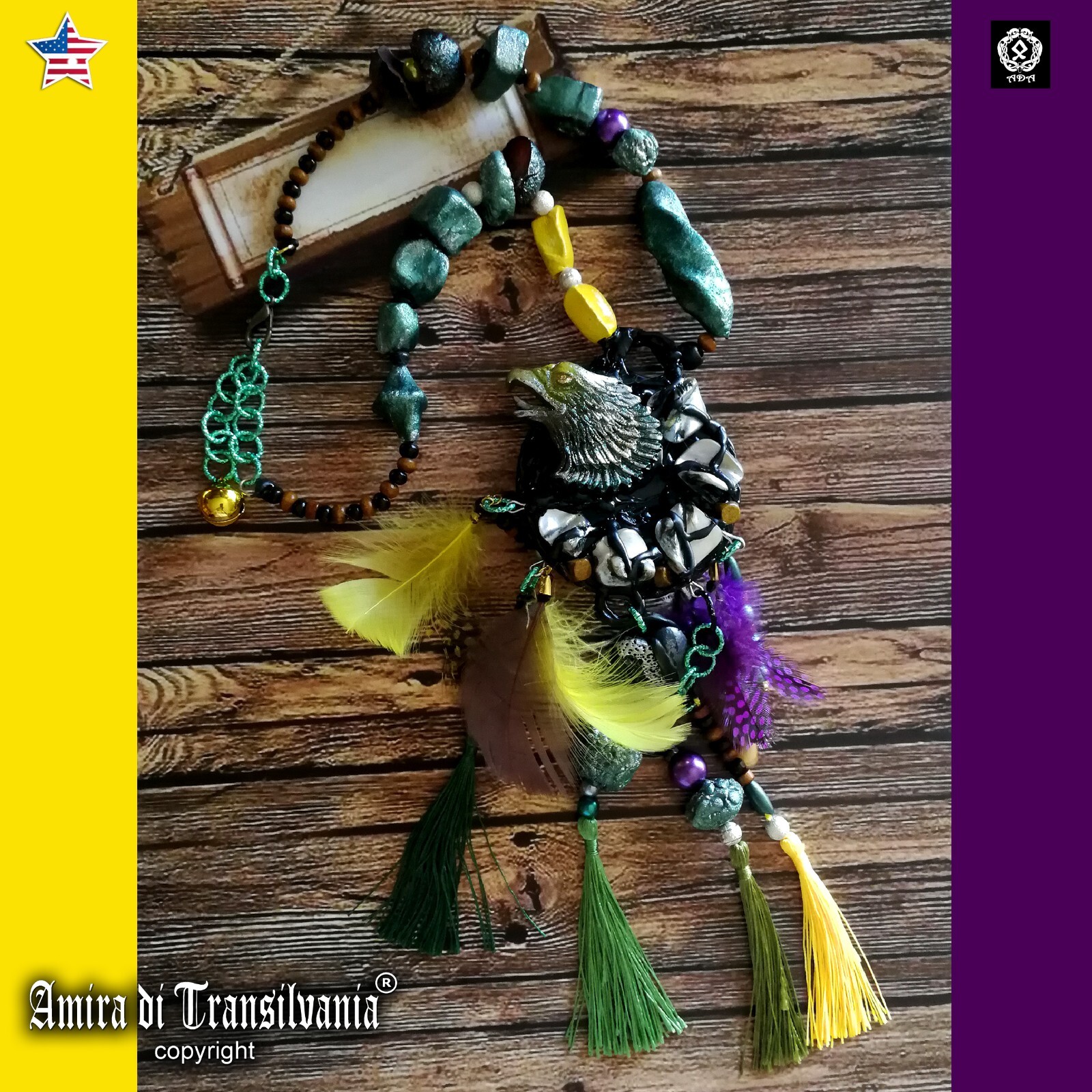 chippewa tribal style natives america ethnic necklace