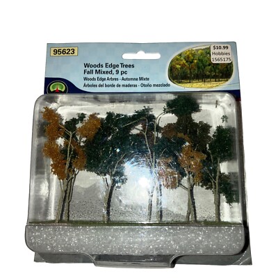 JTT SCENERY 95623 WOODS EDGE TREES - FALL MIXED  3'' - 3 1/2''  HO-SCALE  9/PK