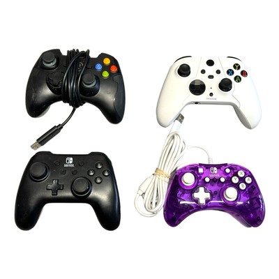 Lot of 3rd Party Xbox Nintendo Switch Controllers PowerA Rock Candy SMX Untested