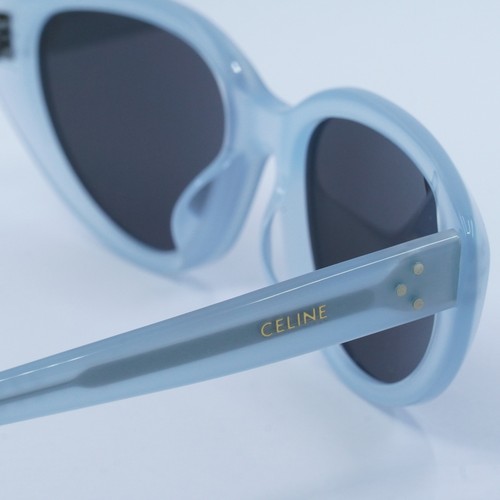 Pre-owned Celine Cl40220u 84a Opaline Light Blue/smoke 55-18-140 Sunglasses Authentic In Gray