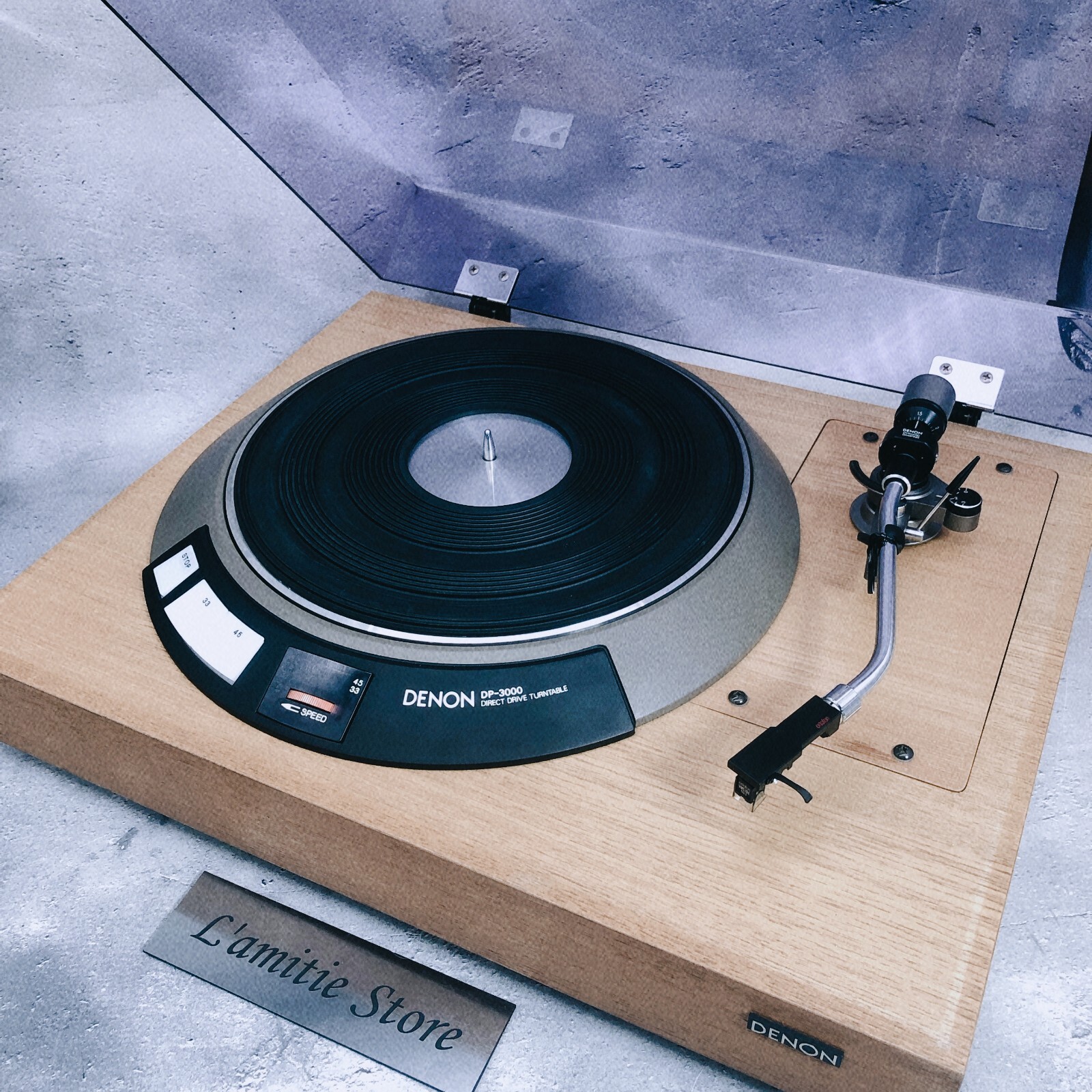 DENON DP-3000+DK‐100F+Arm Direct Drive Servo Turntable