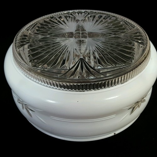 Frosted Glass Vintage Light Fixture Clear Cut Glass Ceiling Light Shade