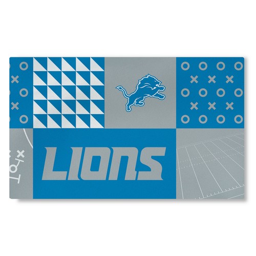 Моющийся коврик для гостиной с цветными блоками Northwest NFL Detroit Lions, 36 X 60