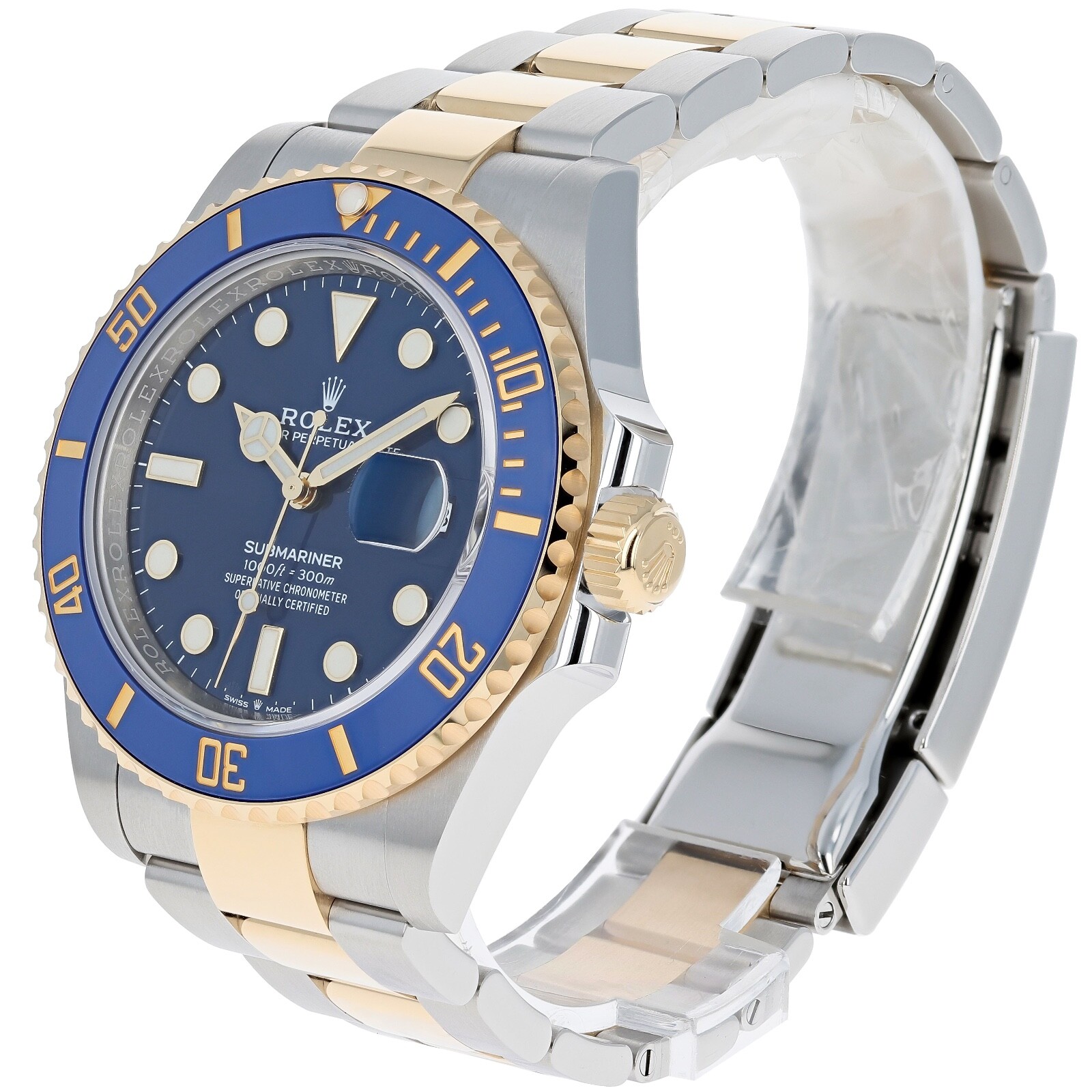 Pre-owned Rolex Submariner Date 126613lb Blue Bluesy Unworn 2024 Gold Steel 41 Mm