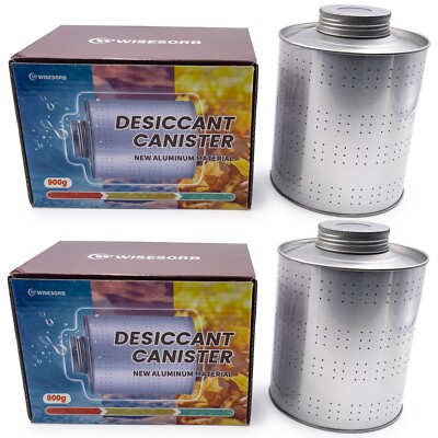 900 Gram Silica Gel Reusable Canister Desiccant, 2 Pack Gun Safe Dehumidifier