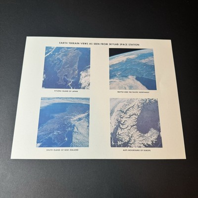 Vintage 1974 NASA Earth Terrain Views Skylab Space Station Print Photo 8 x 10